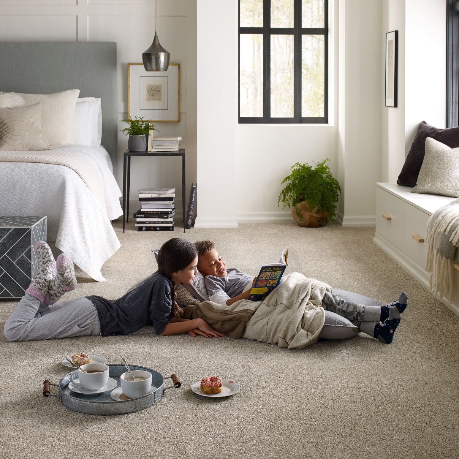 Children reading on carpet - Floor Decor Inc in Upland